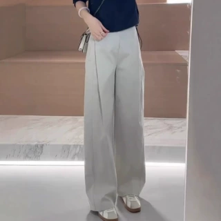 垂感风琴裤直筒裤女春季2026新款宽松显瘦高端西装裤九分阔腿裤