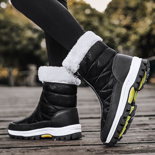 new autumn and winter velvet snow boots cross-border foreign trade women's shoes thickened cotton shoes thick sole high top mid-calf women's boots