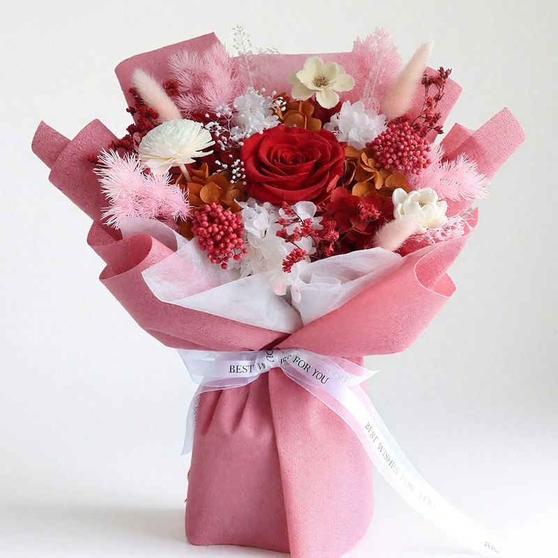 永生花束干花玫瑰花束情人节圣诞节生日礼物永生花红玫瑰|undefined