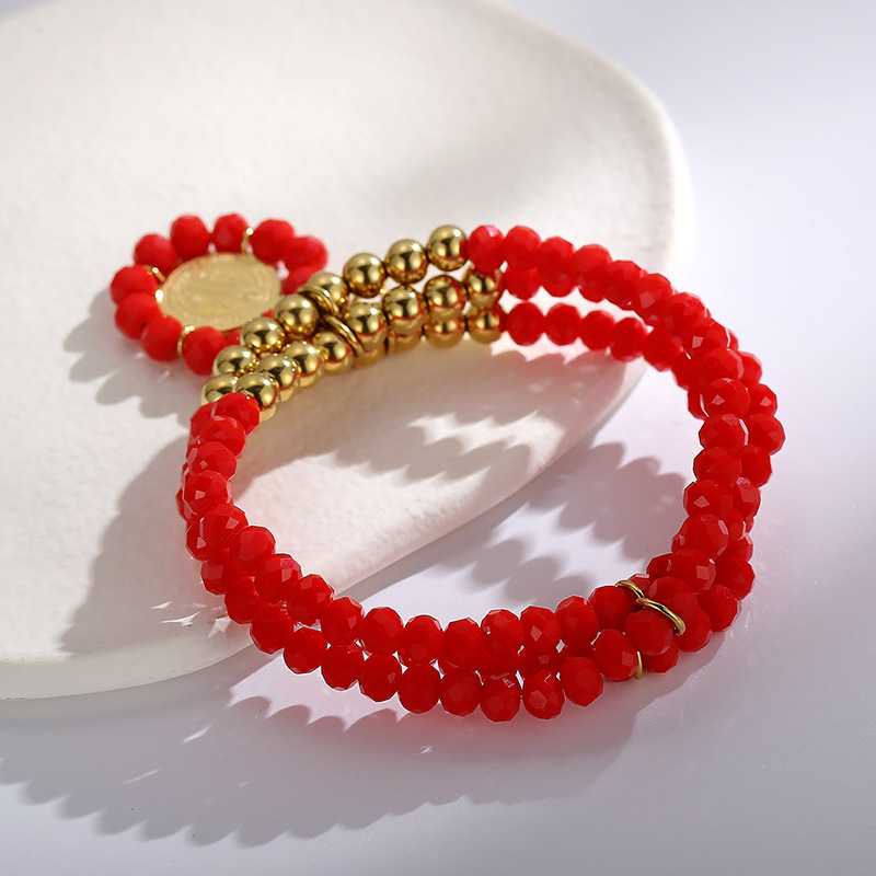 50g Weight PVD Coated Gold Plating Process PVD Coated 18K Gold Plated Geometric Titanium Steel Fashion Waterproof Non Tarnish 304 Stainless Steel Bracelets