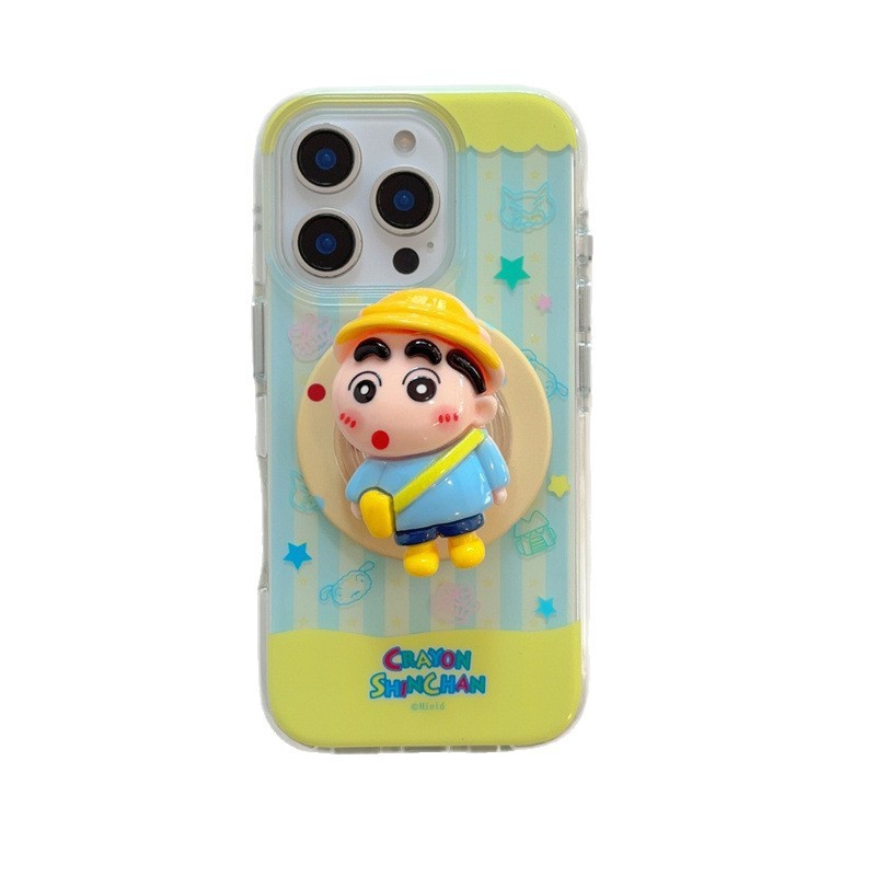 涂鸦小新小白左门卫磁吸适用iPhone17苹果16ProMax/15/14手机壳潮|undefined