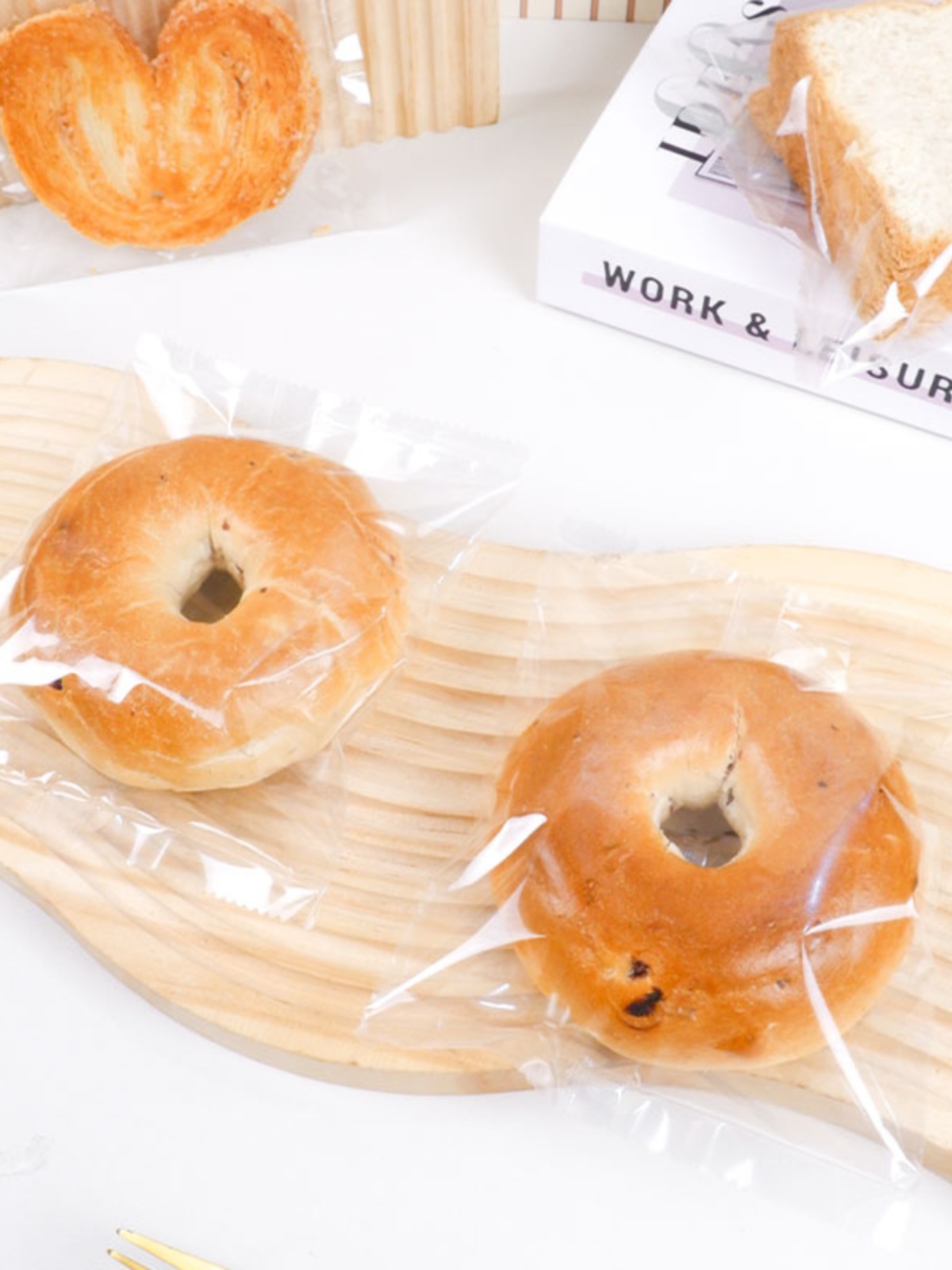 Bolsa de sellado de máquina de pan de tostada de rebanada, bolsa de embalaje transparente de Begosikang, bolsa de mariposa de torta de crispeto, bolsa de crispeto de nieve de laesina