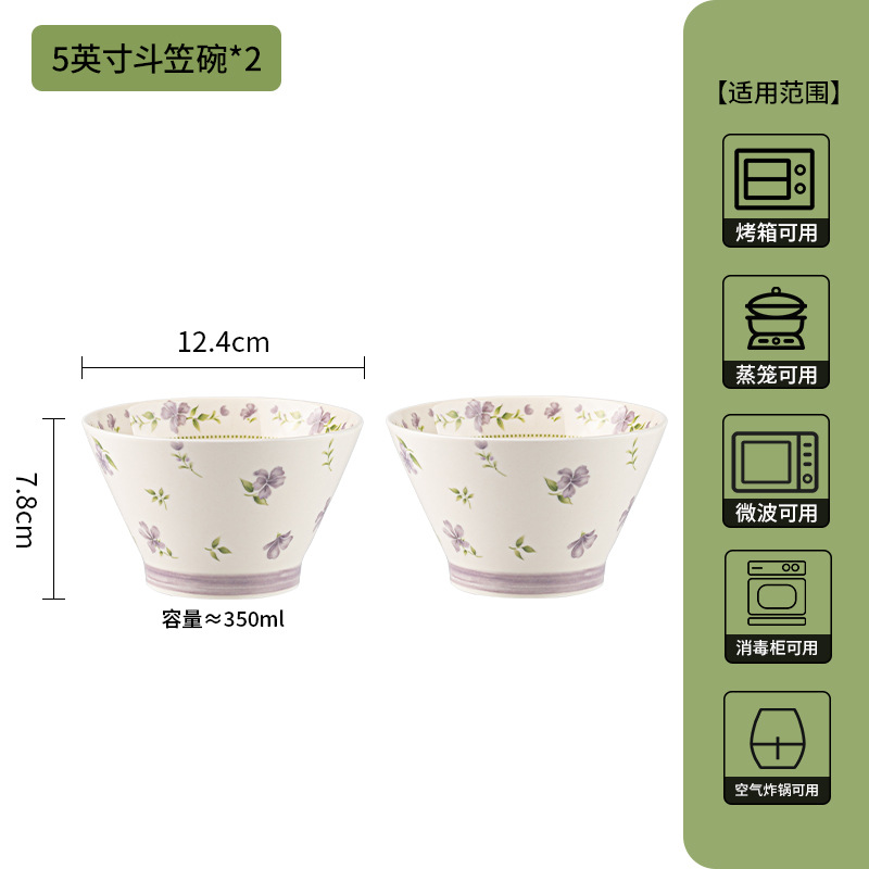 estilo japonés de alto valor bajo esmalte de cerámica de color platos set de tazón de arroz casero tazón de fideos tazón de sopa nueva casa cubiertos image 13