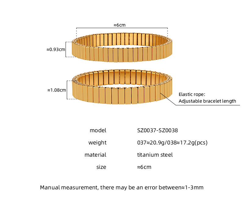 Retro Estilo Clásico Color Sólido Acero Titanio Pulsera Al Mayoreo display picture 2