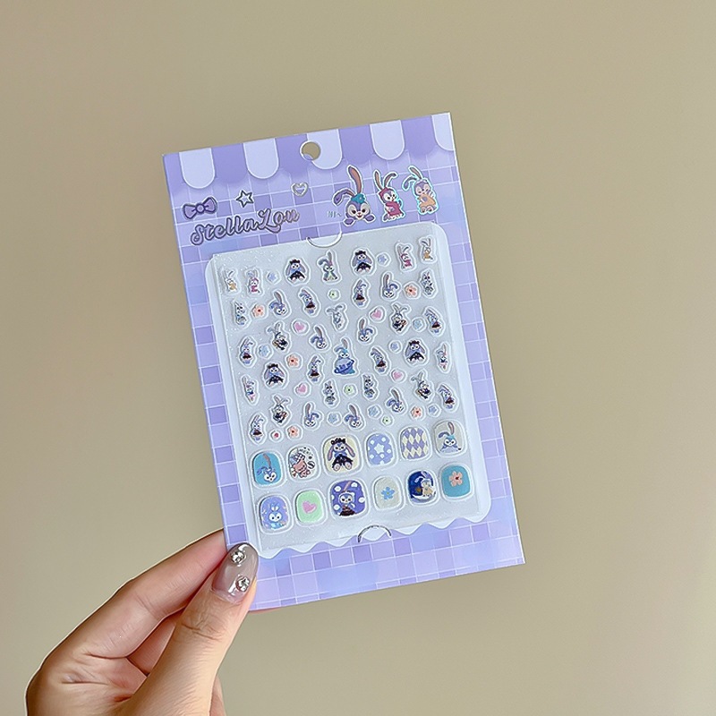 Niños parches de uñas super lindas chicas lindas usan pegatinas de dibujos animados de uñas seguras desmontables parches de uñas al por mayor image 192