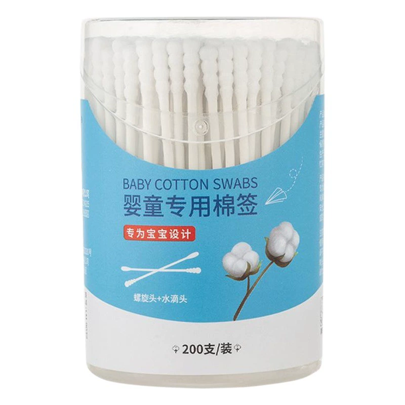 Разнообразные дополнительные ватные палочки для детских ушей бренда хип-хоп 200 шт. Тонкий вал детские ватные палочки