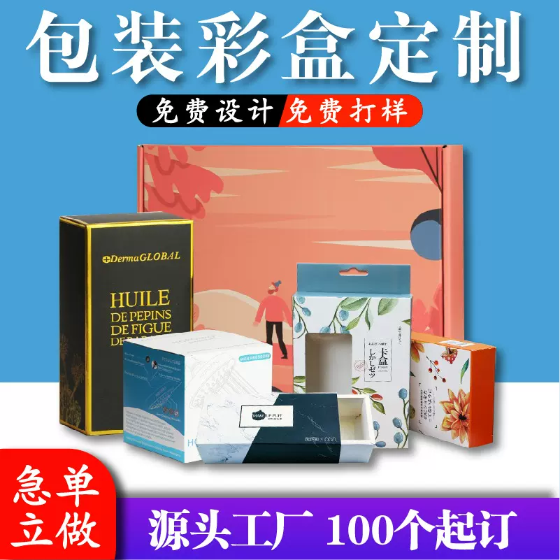 白卡纸飞机盒彩盒印刷瓦楞盒子订做纸盒定做产品包装盒小批量定制