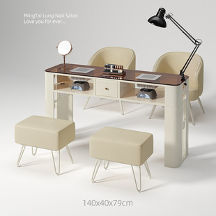 Glass Manicure Table Single, Double and Three Person Manicure Table and Chair Set Black Simple Manicure Shop Table Standard