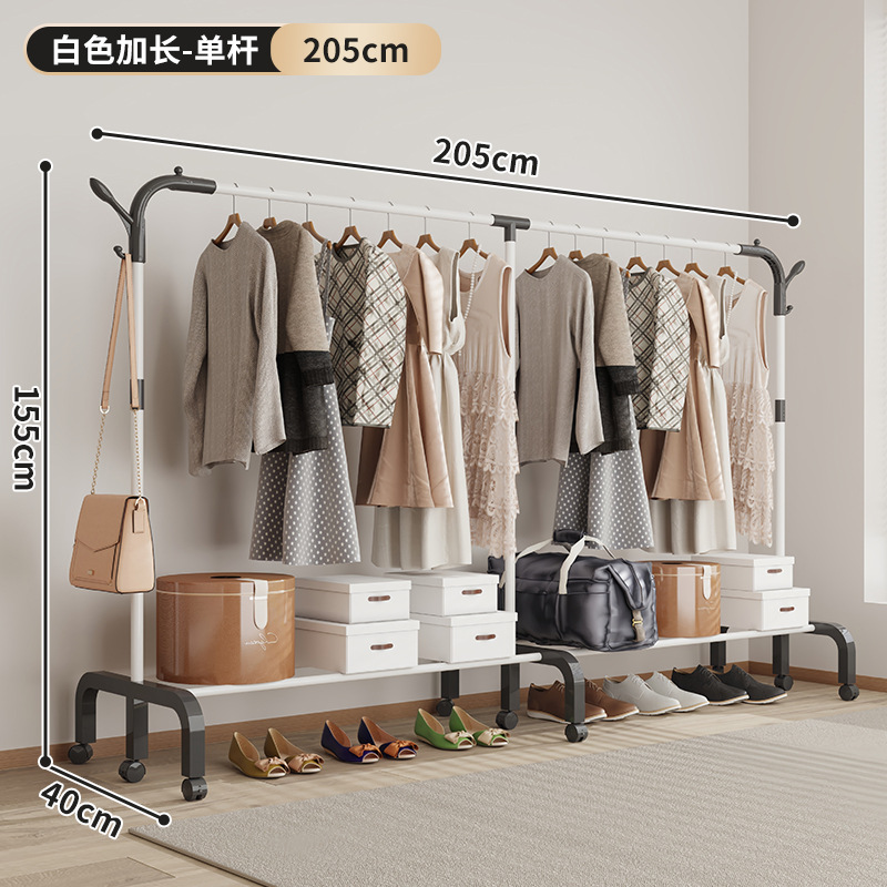 simple dormitorio percha de secado piso vertical dormitorio piso percha de sombrero casa balcón percha de ropa almacenamiento con ruedas percha de ropa