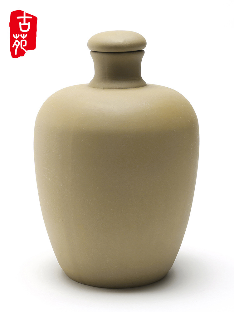 125 jin ceramic wine bottle for home use, empty bottle cellar storage, sealed liquor bottle, small ceramic wine jar with ceramic lid
