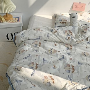 Autumn and winter warm children's bamboo cotton fiber spring and autumn quilt cute infant close-fitting soft glutinous winter quilt student single quilt core