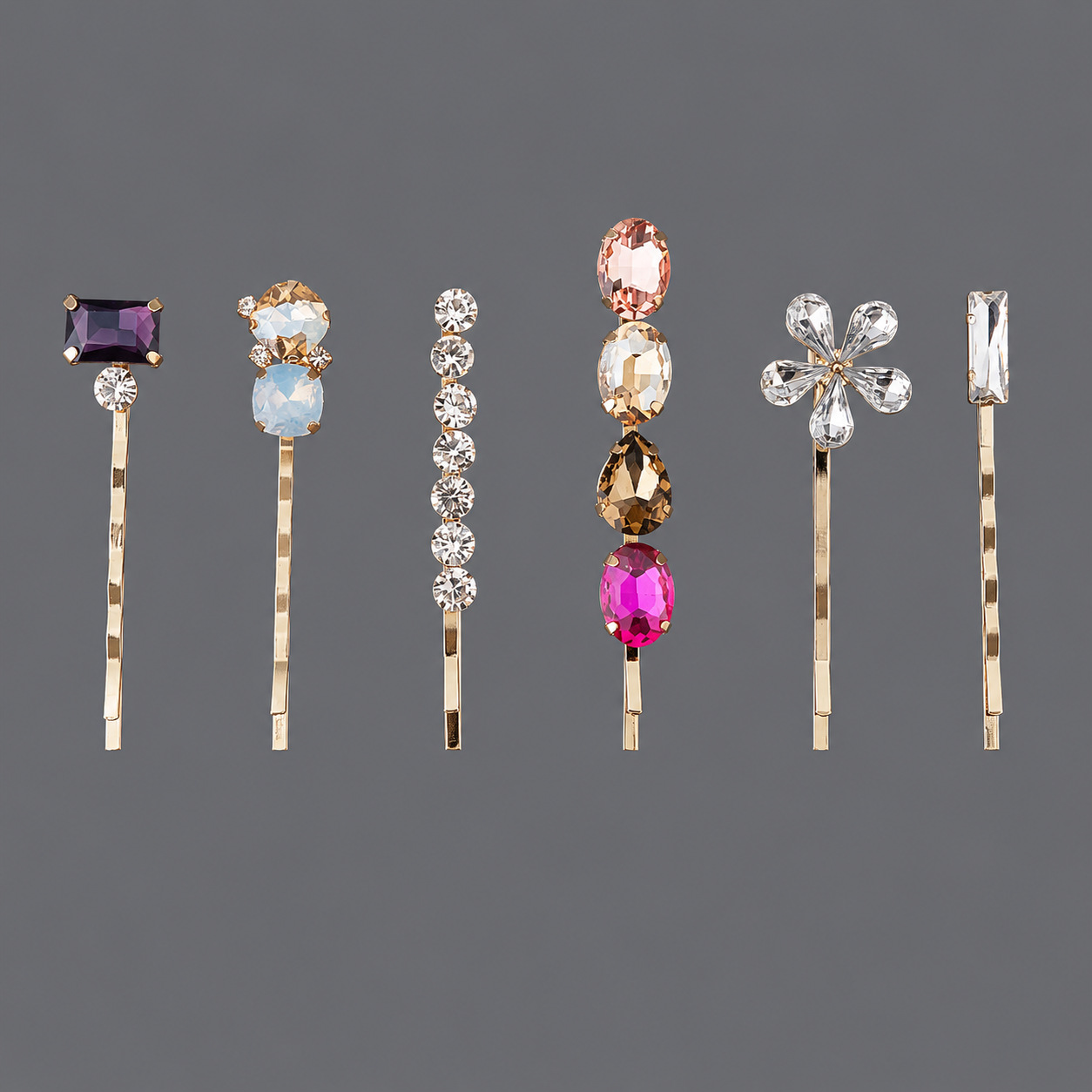 Horquilla de zirconio de lujo ligero europeo y americano con incrustaciones de diamantes, pinza de pelo de alta gama para mujer, suministro mayorista transfronterizo directo de fábrica.