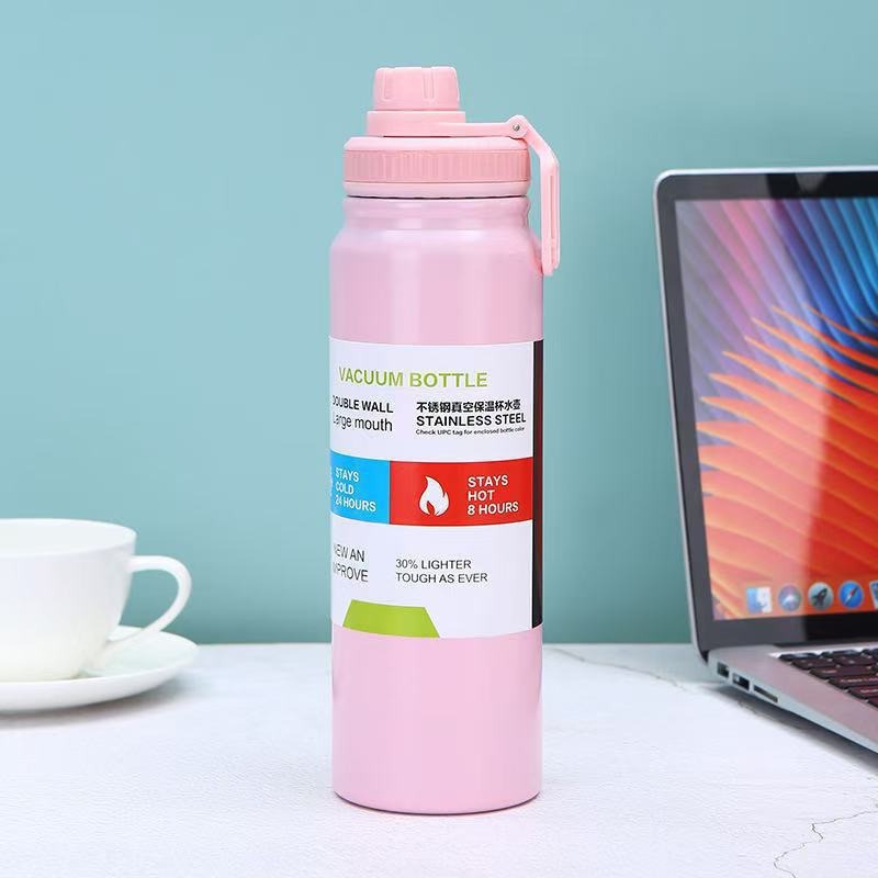 Transfronterizos simples de gran capacidad de la olla espacial 304 taza de acero inoxidable portable al aire libre separación de té de agua de la olla deportiva