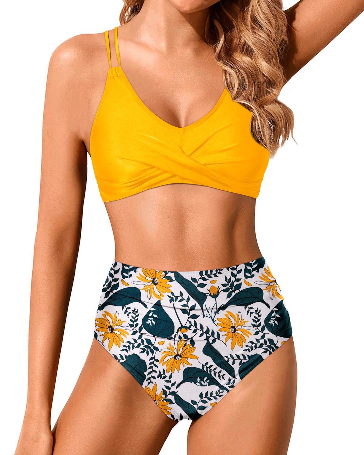 노란 국화 바지