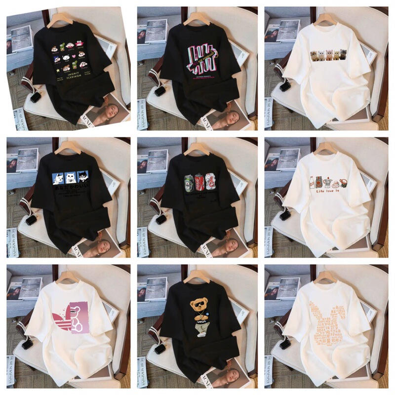 Men's T-Shirt 2025 Summer New Internet Popular Teenager Fashion Brand Short Sleeve Printed Round Neck Sports Loose Base T