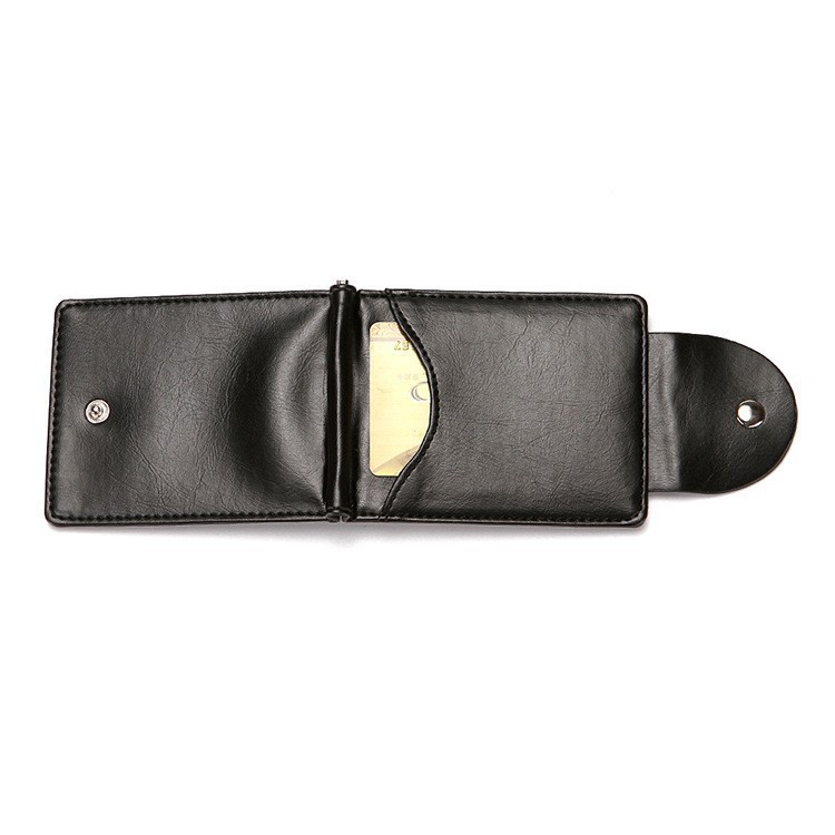 Trendy, Creative, and Fashionable Men's Wallet Flap Buckle Korean Version US Dollar Clip Multi Card Case_voghion.com