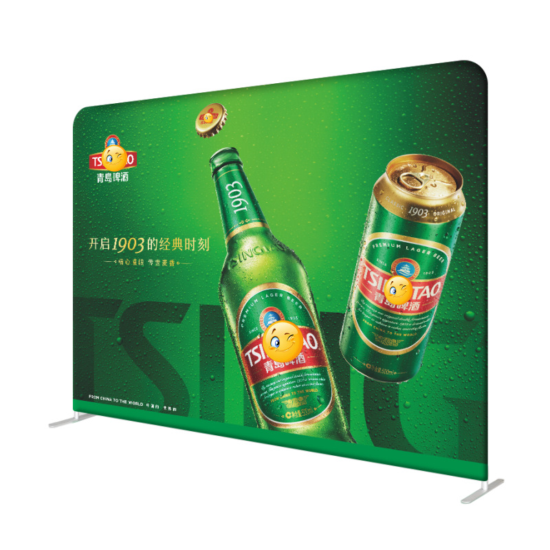 Expositor de exhibición de montaje rápido para ferias internacionales, pared de firmas personalizada para exhibiciones, pared de fondo de malla de aleación de aluminio, soporte de exhibición tipo cartelera