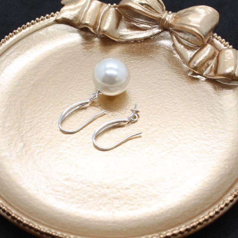 Earrings from pearl jade, accessory, accessories, S925, silver 925 sample