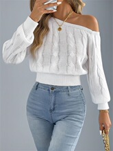 Y 99241 Asymmetrical Off Shoulder Sweater ¶��ë�� �羳����