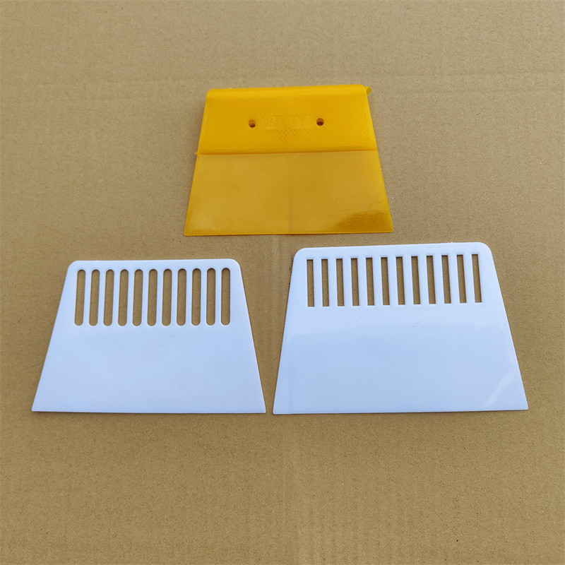 Yellow scraper professional wallpaper scraper plastic putty scraper trapezoidal double clip scraper plastic scraper white clinker