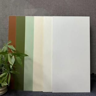 Avocado Green Pure Color Soft Light Full Porcelain Bathroom Tiles Kitchen Wall Tiles Balcony Toilet Tiles French Cream Style