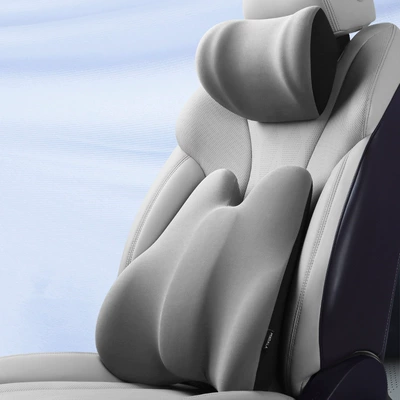 car headrest lumbar suit | Headrest - suit-light-gray