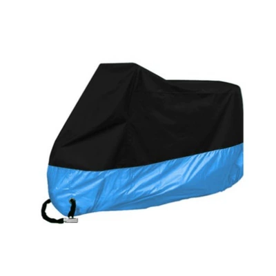 Car clothing – rainproof sunscreen dust cover - s-19-meters-190t-upper-black-and-lower-blue