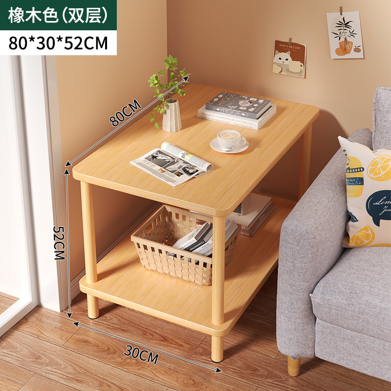 복층사이드테이블 80*30*53cm 월넛색상