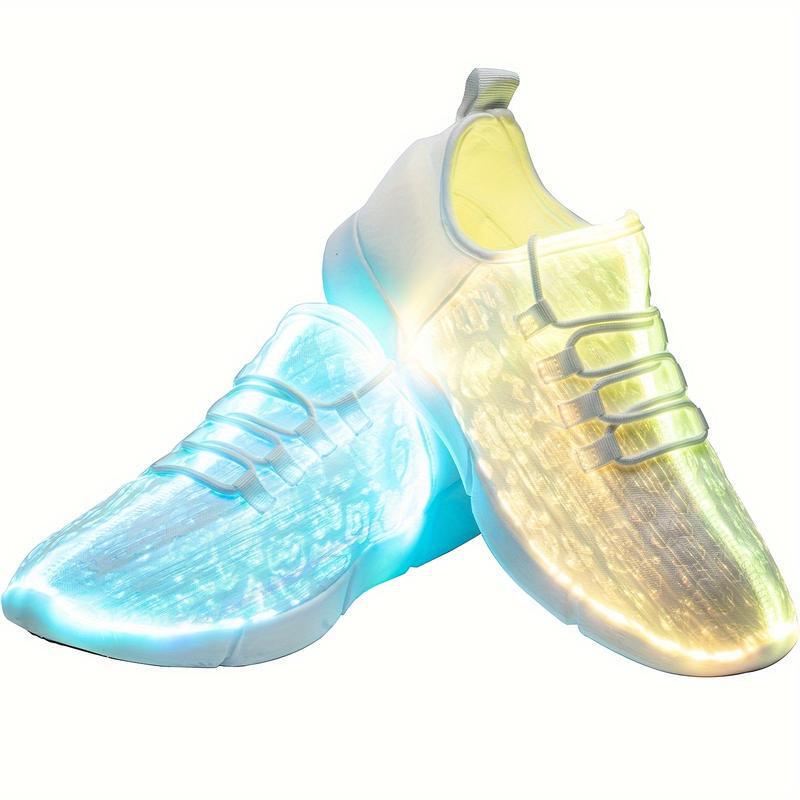 2025 New Cross-Border Dropshipping Women's Fiber Optic Luminous Sneakers Charging Dance Shoes Cross-Border Dropshipping