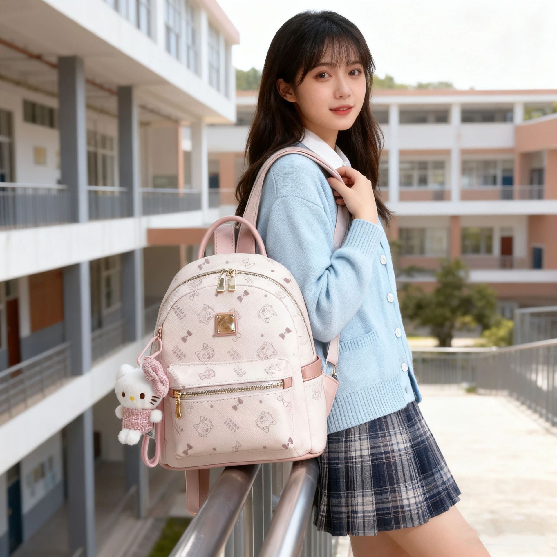 Commuter-Rucksack, trendiges All-in-One-Design, modisch, minimalistisch, Nischendesign, hochwertige Optik, School-Style-Schulrucksack, großes Fassungsvermögen