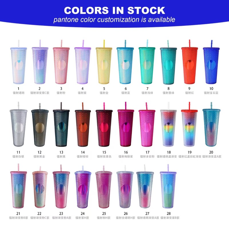Thailand Vietnam in stock double-layer casual cup corn cup plastic cup sippy cup water cup 710ml durian cup