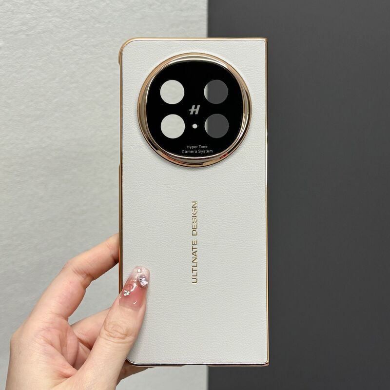 oppofindn5 携帯電話ケースに適した新しい中心軸保護 N5 プレーンレザー電気メッキレンズオールインクルーシブヒンジ落下防止ケース|undefined