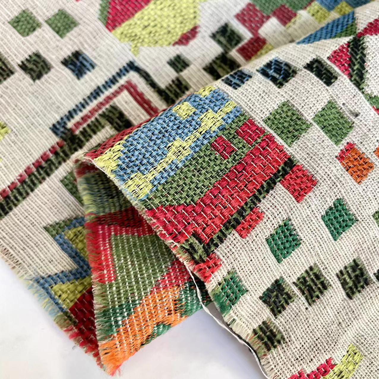 2米批发 云南民族风粗布 仿棉麻布 酒吧饭店沙发抱枕桌布装饰面料