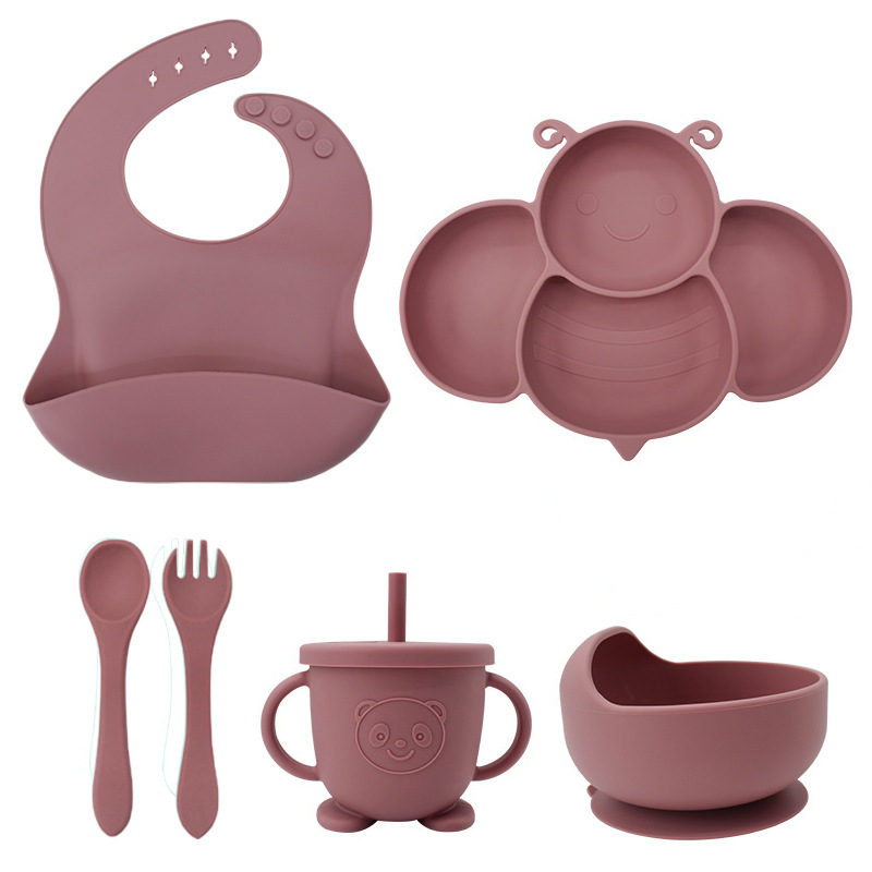 Bee Baby Plate Plate División Plate Baby Chuck Plate Plate Pla