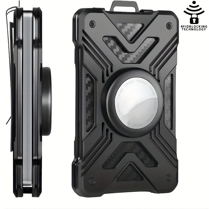 Amazon's New Card Holder Airtag Men's Tracker Protective Cover Carbon Fiber Credit Card Holder Wallet