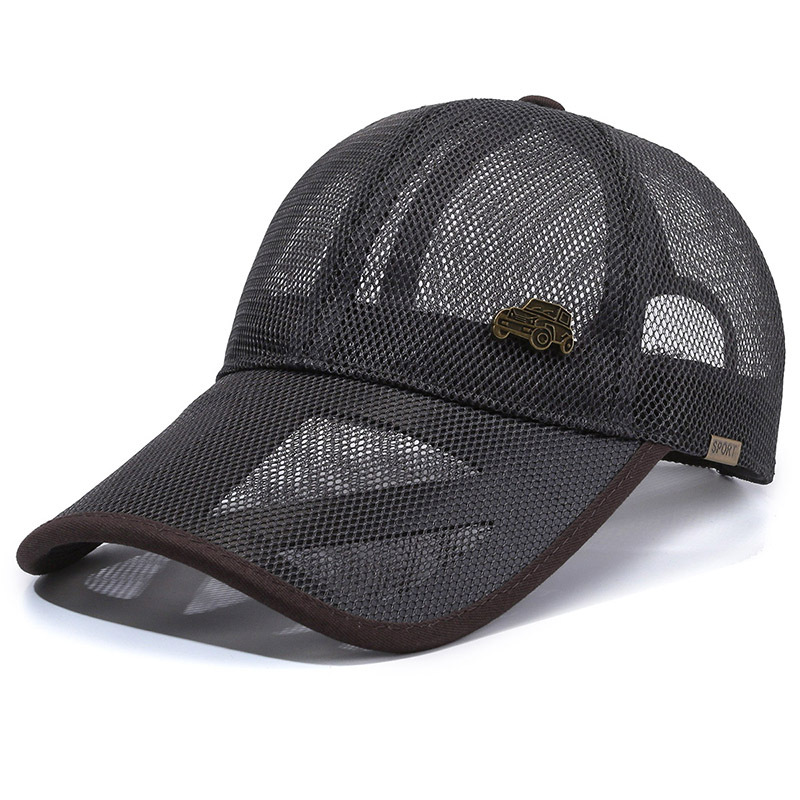 Breathable Mesh Baseball Cap For Men Summer Fishing Sun Hat_voghion.com