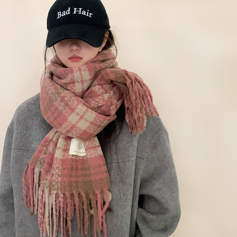 2025 nuevo bufandas de lana de Meirad mujeres otoño invierno estilo coreano de malla universal chaleco pareja buñuelo hombre caliente