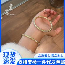 足银999.9 新中式描金唐草祥云手镯女民族风轻奢小众百搭送女礼物
