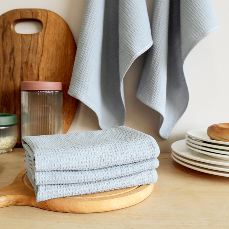 Plain Cotton Waffle Kitchen Towel, Tea Towel, Household Kitchen Dishcloth, Supports Dropshipping Plain Cotton Waffle Kitchen Towel, Tea Towel, Household Kitchen Dishcloth, Supports Dropshipping