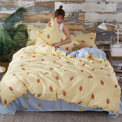 Aloe Vera Cotton Printed Quilt Set for Home Dorm Three-Piece Bedspread Cover Supplier Wholesale from Nantong Bedding Manufacturer