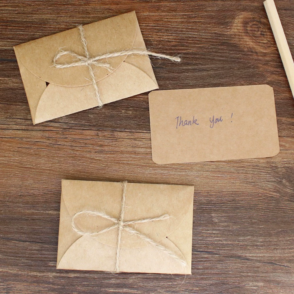 Small retro leather postcard, card holder, pack, DIY