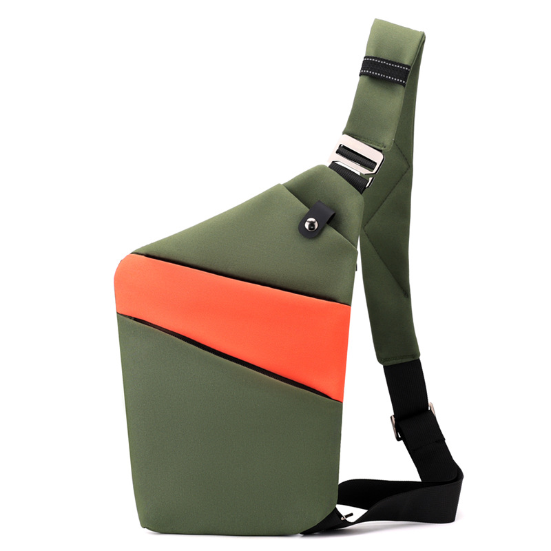 Green with orange right shoulder