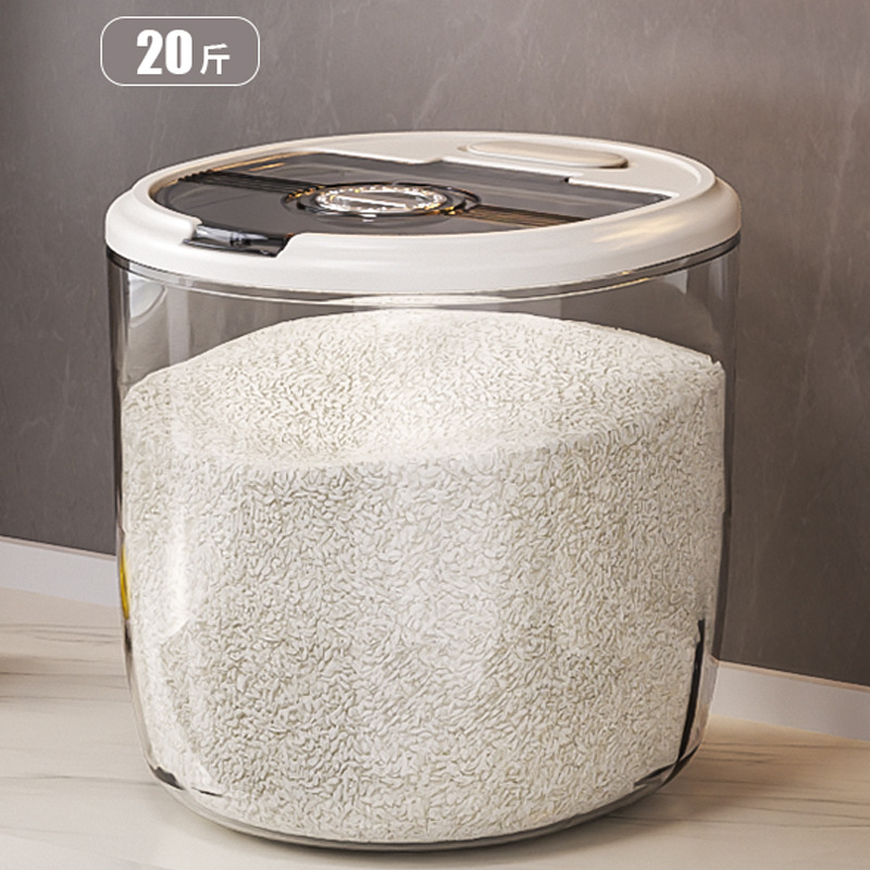 Barril de arroz doméstico a prueba de insectos a prueba de humedad, caja de arroz de granos de granos, tanque de almacenamiento de harina