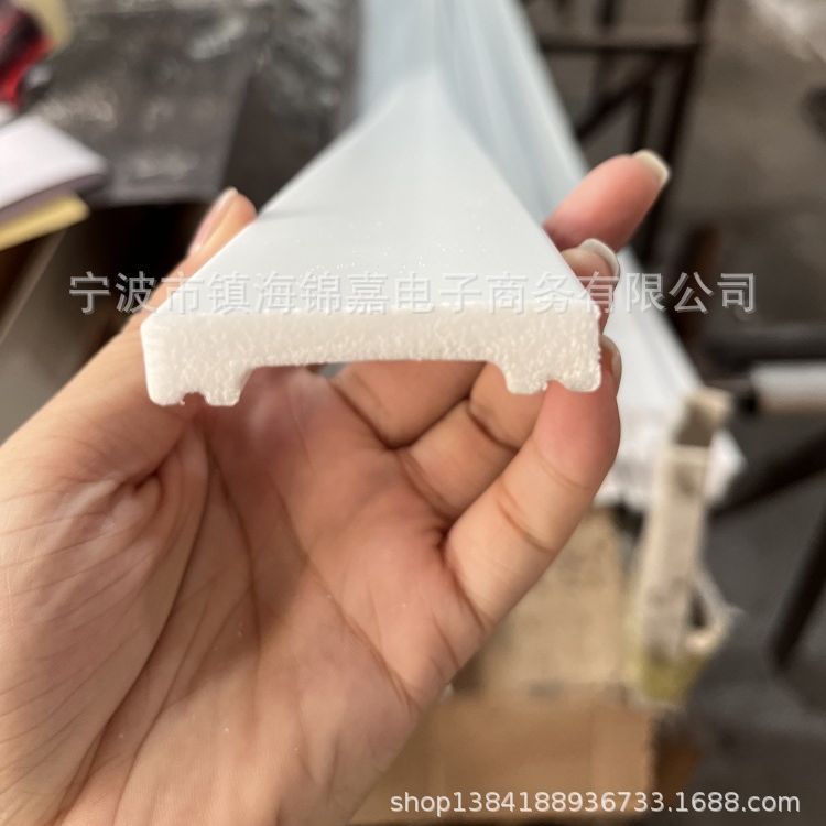 白色PS发泡装饰线条全新料墙面檐口修饰建材腰线墙裙踢脚线板出口