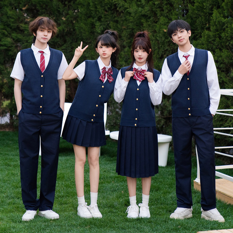 College-Style Class Uniforms for Middle School Students, Graduation Season Photo Outfits, Recitation and Chorus Performance Outfits, Sports Meet School Uniform Sets for Men and Women College-Style Class Uniforms for Middle School Students, Graduation Season Photo Outfits, Recitation and Chorus Performance Outfits, Sports Meet School Uniform Sets for Men and Women