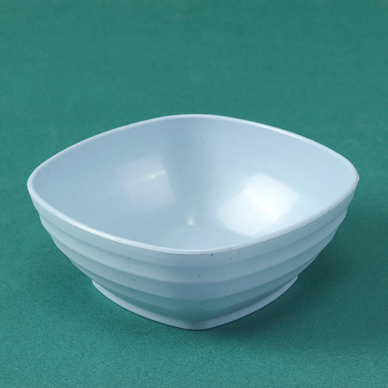 Tazón cuadrado de 5.5 pulgadas, juego de 4, tazón cuadrado para sopa de 500 ml color trigo, tazón para niños, irrompible, tazón para comer en el hogar, tazón para agua con azúcar