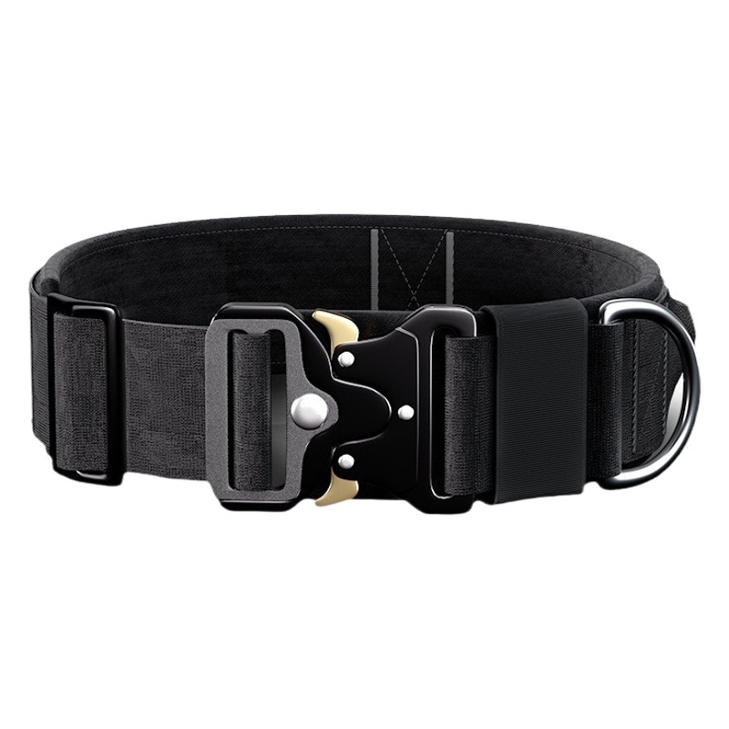 Amazon new pet collar explosion-proof tactical collar can hold dog collar dog chain in stock wholesale