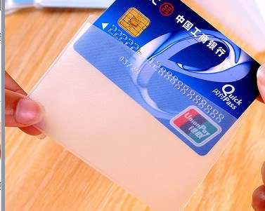 Wide-mouth semi-transparent card holder