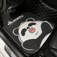 Cartoon Panda Car Floor Mat Ring Universal Single Main Driving Dustproof Decorative Car Mat Rear Foot Mat