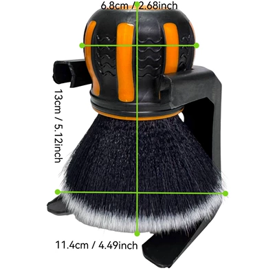Cleaning Brush, Large Round Head Soft: Car cleaning tools - orange-145109cm270g